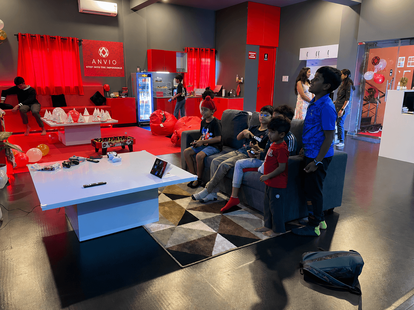 The lounge at Totem between VR rounds